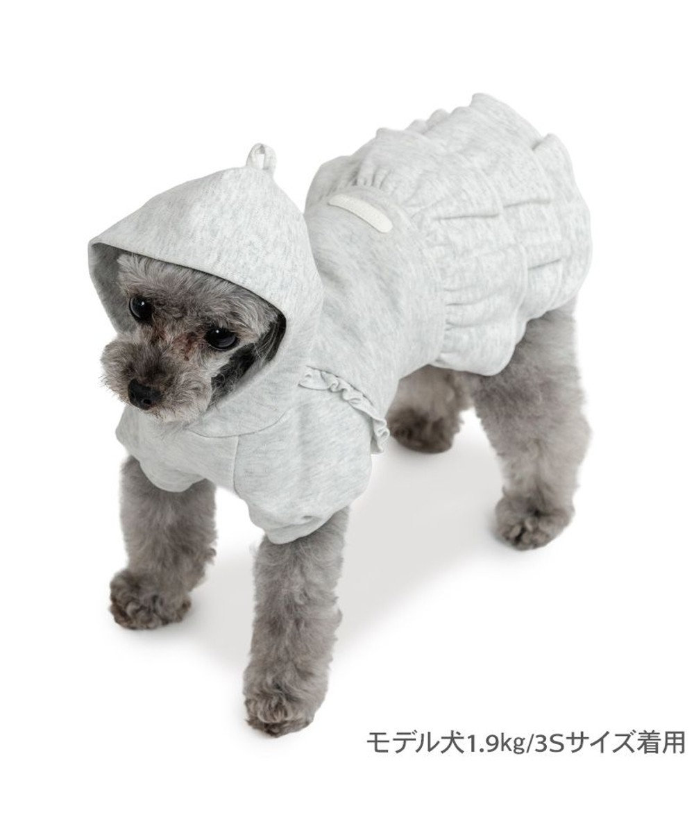 PET PARADISE ペットパラダイス フリルフーディー 《グレー》 小型犬 