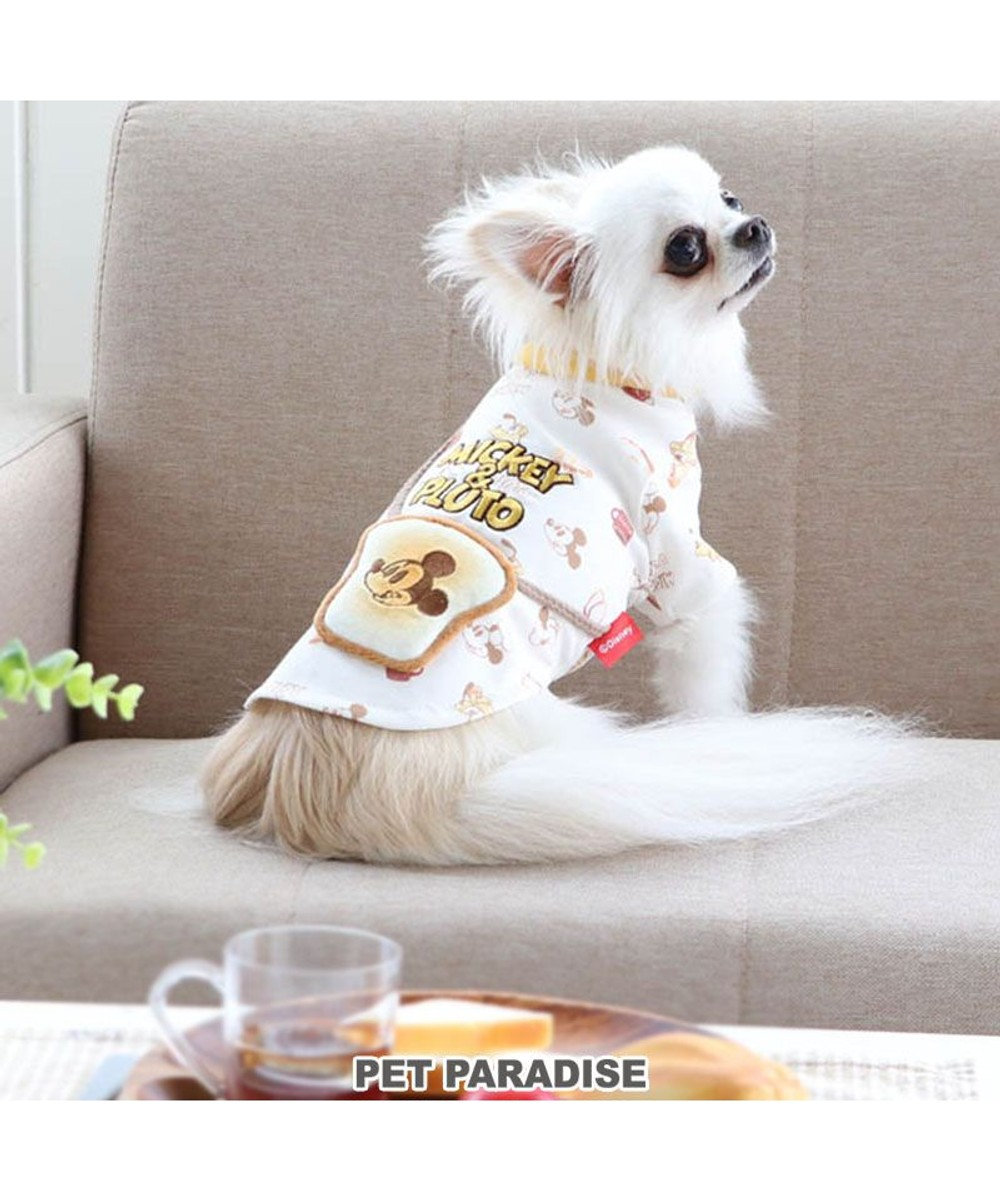 PET PARADISE 犬 服 ディズニー ミッキーマウス Tシャツ  【小型犬】 ポシェット ぱん柄 黄