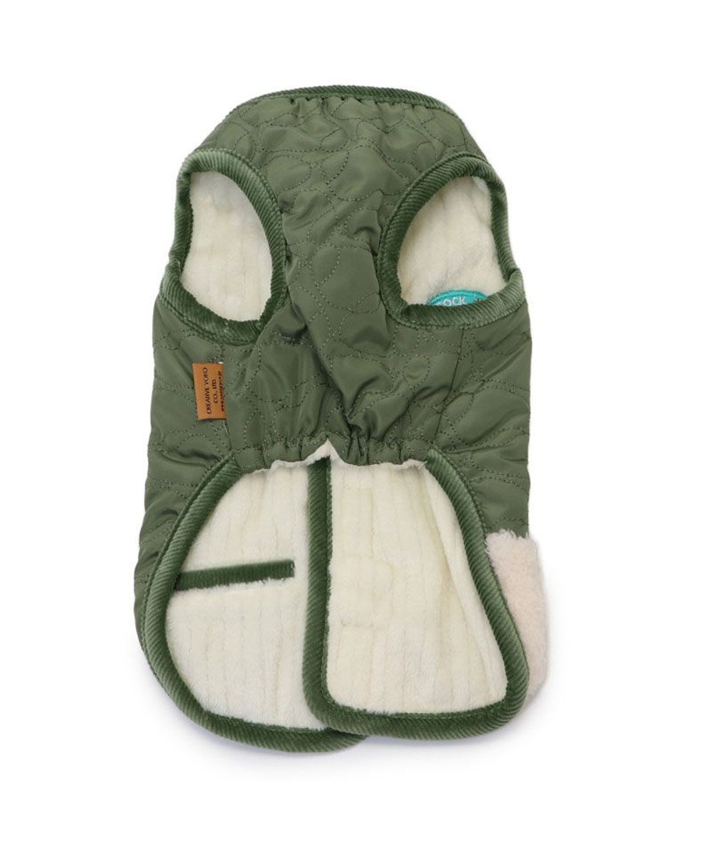 PET PARADISE スヌーピー キルト リバーシブル ベスト 《グリーン》 中型犬  大型犬 