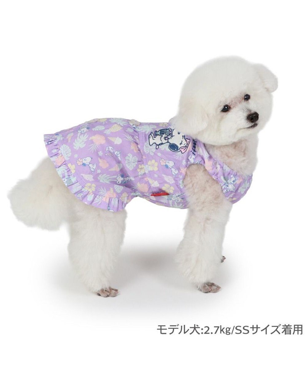 PET PARADISE スヌーピー 接触冷感 背中開き リゾートワンピース 小型犬