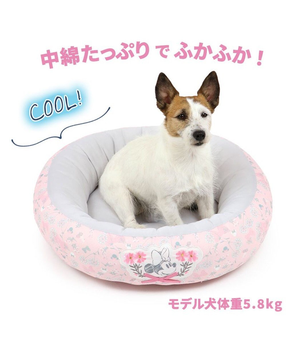 犬 春夏 クール 接触冷感 ディズニー ミニーマウス 丸型 カドラーベッド 55cm ボタニカル 犬 猫 ベッド マット 小型犬 介護 おしゃれ かわいい ふわふわ あごのせ Pet Paradise 通販 雑貨とペット用品の通販サイト マザーガーデン ペットパラダイス