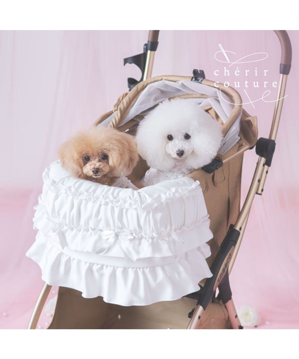 PET PARADISE cherircouture レースフリル カート用 クッション 