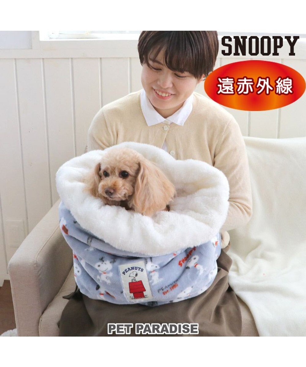 PET PARADISE 犬 ベッド 遠赤外線 スヌーピー 犬たんぽ　(40×48cm) ポップ柄 -