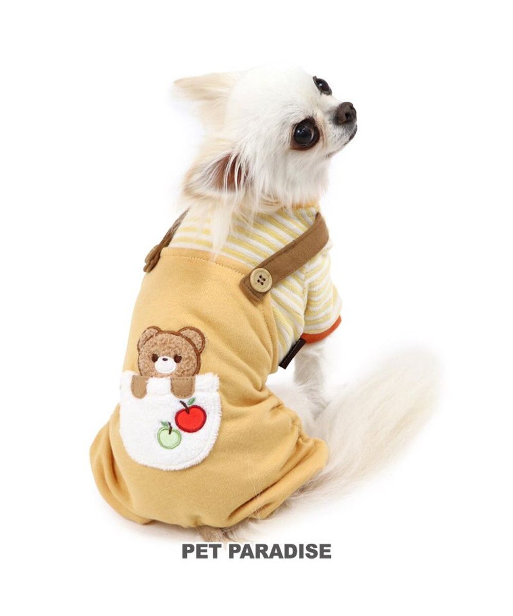 PET PARADISE 犬 服 パンツつなぎ 〔小型犬〕 くまポケット 犬服 犬の服 犬 服 ペットウエア ペットウェア ドッグウエア ドッグウェア クマ 熊 兎 ウサギ ベビー 超小型犬 小型犬 黄