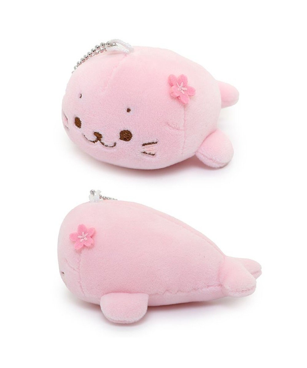 Mother garden しろたん 桜色 ふわもち ぬいぐるみキーホルダー 