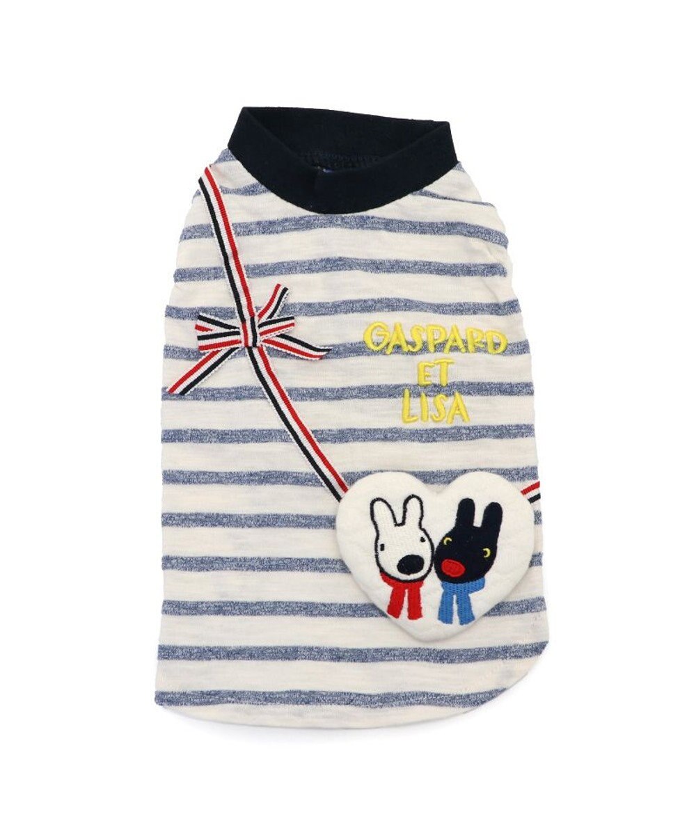 PET PARADISE リサとガスパール ボーダーハートＴシャツ 小型犬 