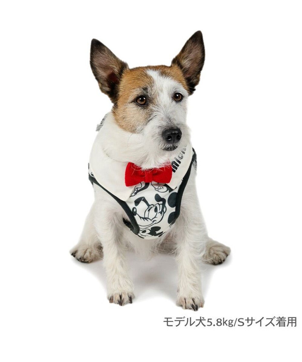 PET PARADISE ディズニー ミッキーマウス＆プルート ベストハーネス 《モノクロ》 4S / 3S 