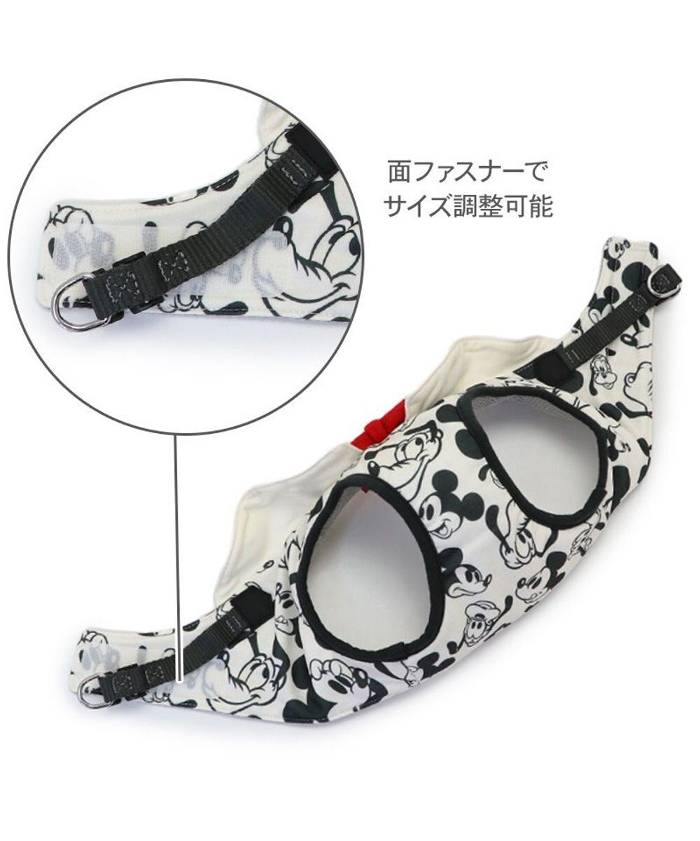 PET PARADISE ディズニー ミッキーマウス＆プルート ベストハーネス 《モノクロ》 4S / 3S 