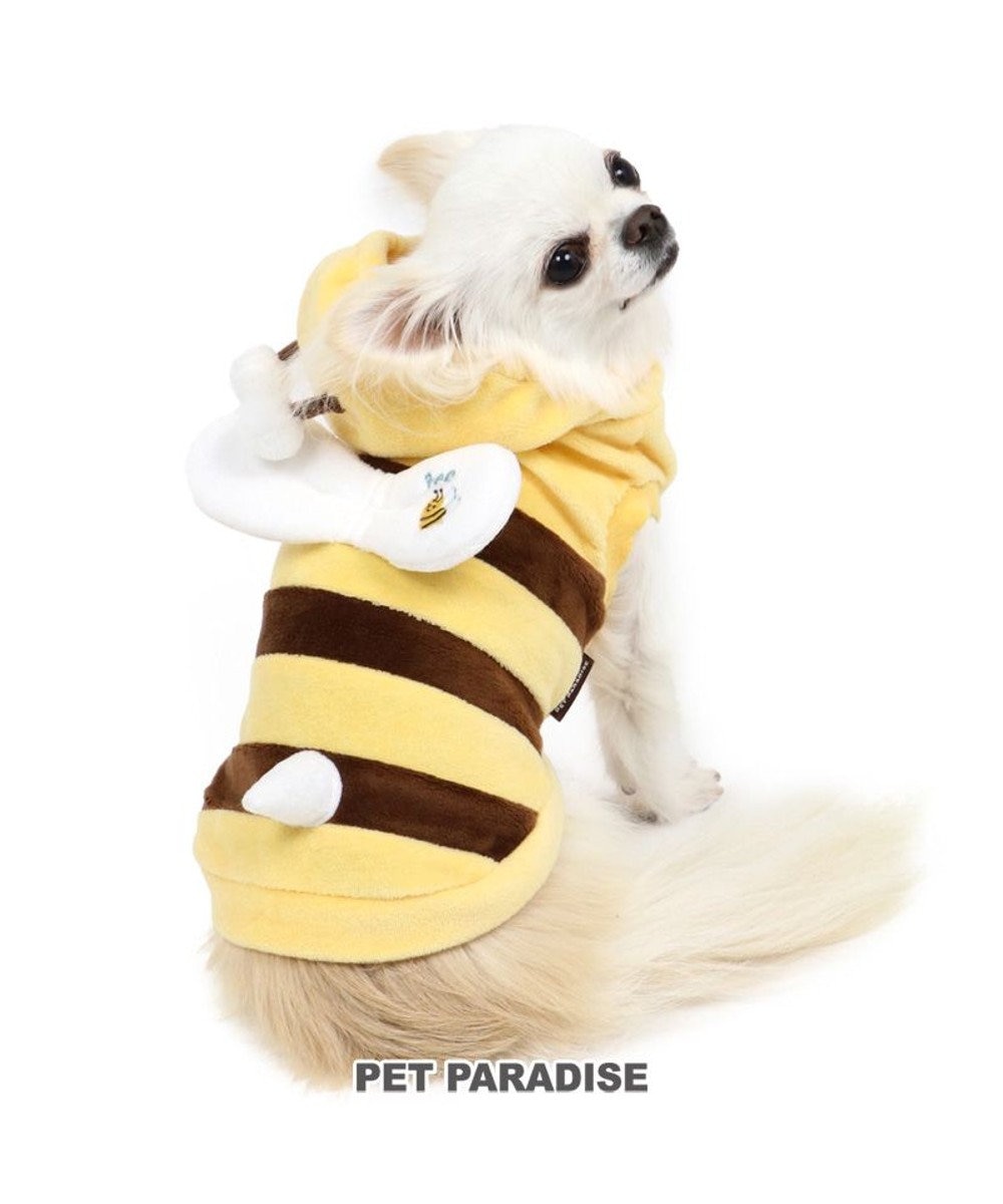 PET PARADISE 犬 服 夏服 なりきり 蜂 パーカー  〔小型犬〕 ベロア ペットウエア ペットウェア ドッグウエア ドッグウェア ベビー 超小型犬 小型犬 黄