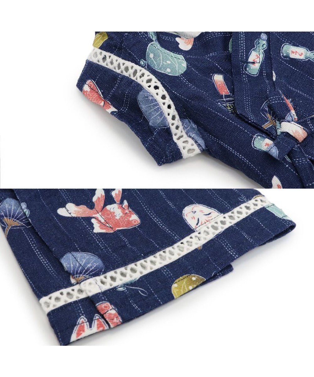 PET PARADISE ペットパラダイス 接触冷感 背中開き 甚平 《縁日柄》　小型犬 