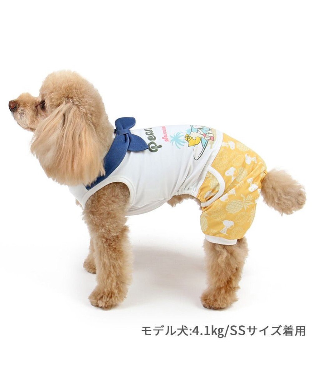 PET PARADISE スヌーピー エコメイド 天竺 パンツつなぎ  《 ビーチ柄 》 小型犬 