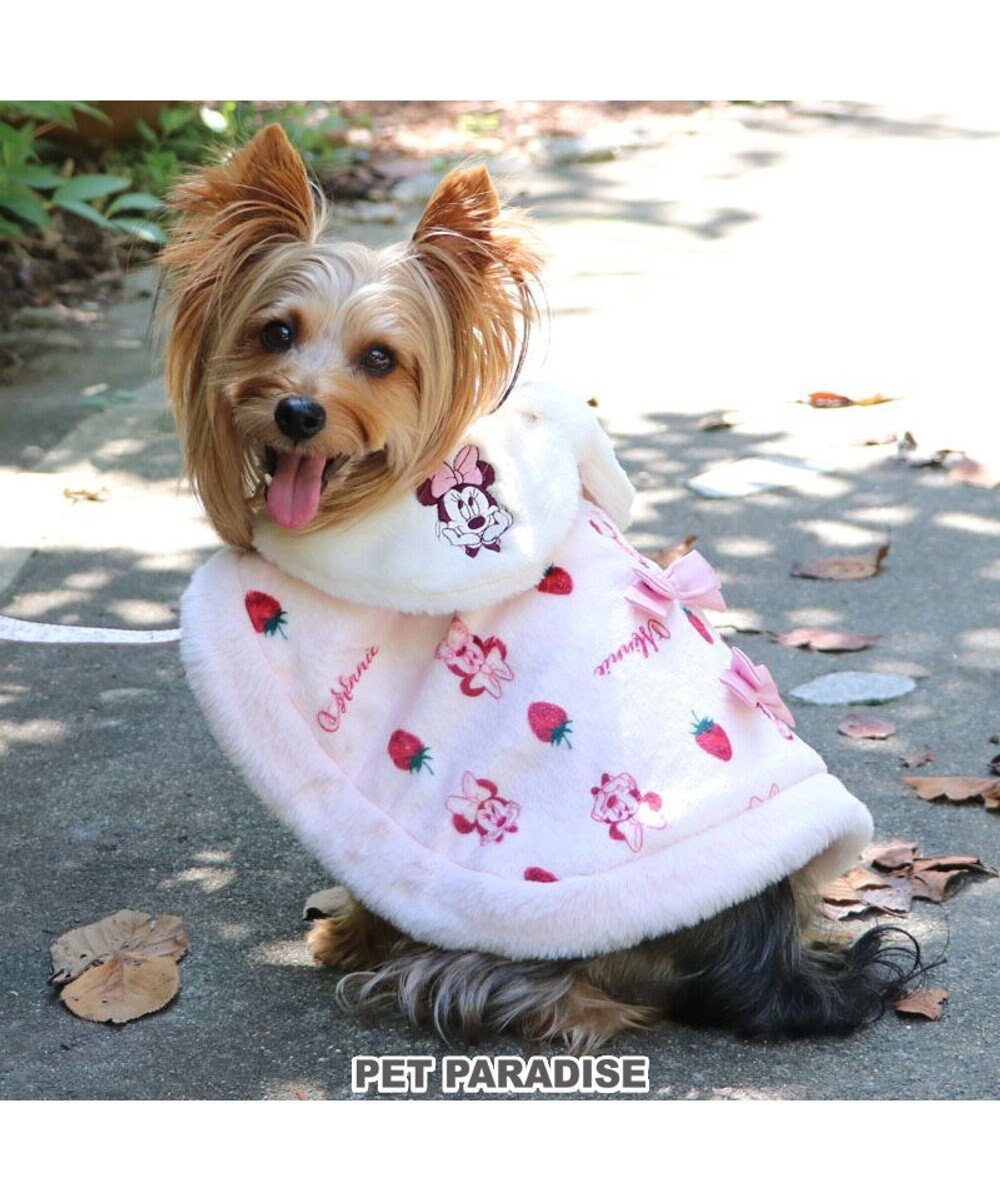 PET PARADISE 犬 服 ディズニー ミニーマウス コート 【小型犬】 ストロベリー ピンク（淡）