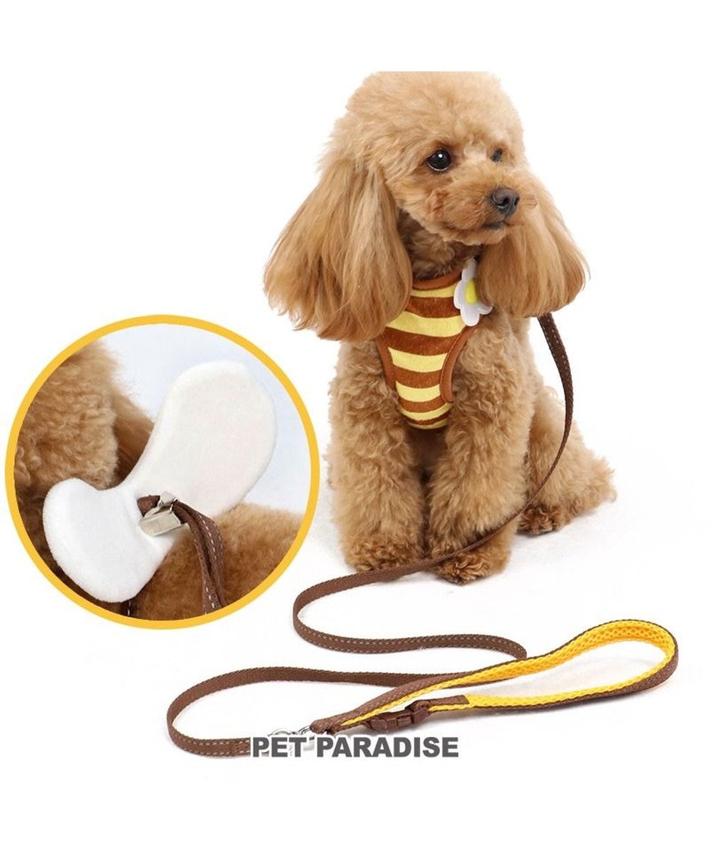 PET PARADISE ハーネスリード 蜂 反射付きリード 【３Ｓ】 超小型犬 小型犬 茶系