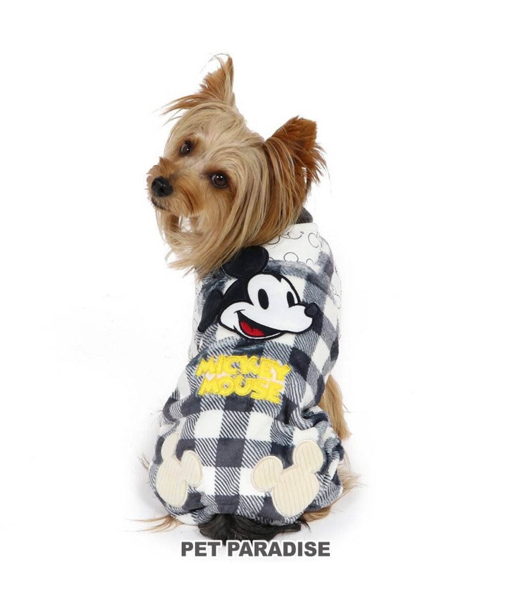 PET PARADISE 犬 服 ディズニー ミッキーマウス ロンパース 【小型犬】 ふわふわ ボア グレー