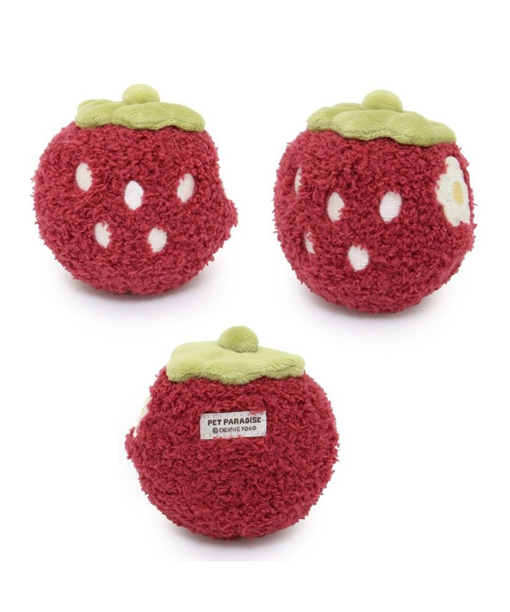 PET PARADISE ペットパラダイス ふわころトイ 《いちご  レッド》 小型犬 