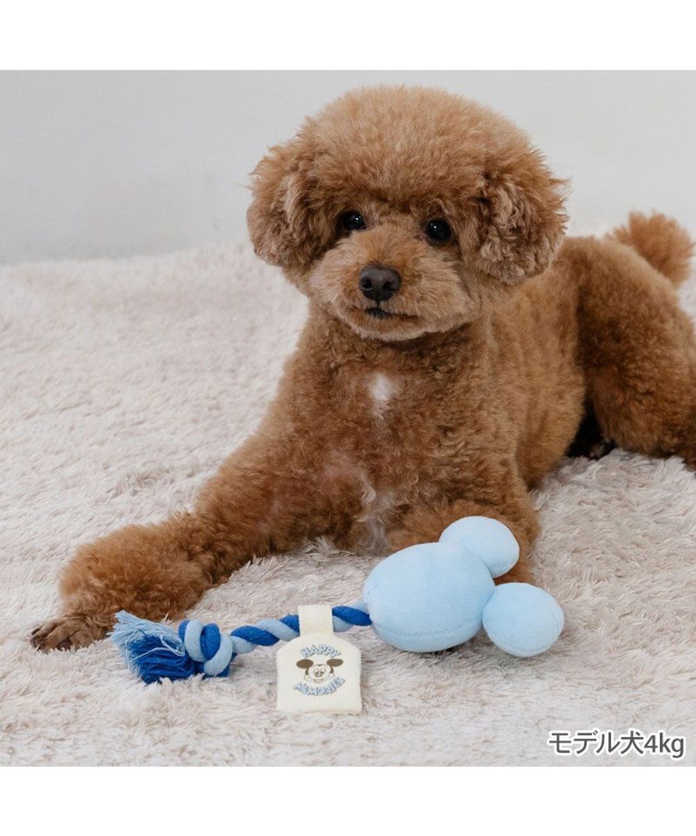 PET PARADISE ディズニー ミッキーマウス 風船ロープ トイ 《ブルー》 小型犬 