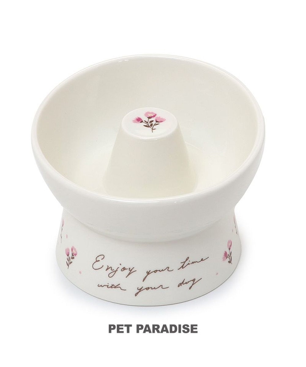PET PARADISE ペットパラダイス 早食い防止 高さのある フードボウル 《お花 》 お花