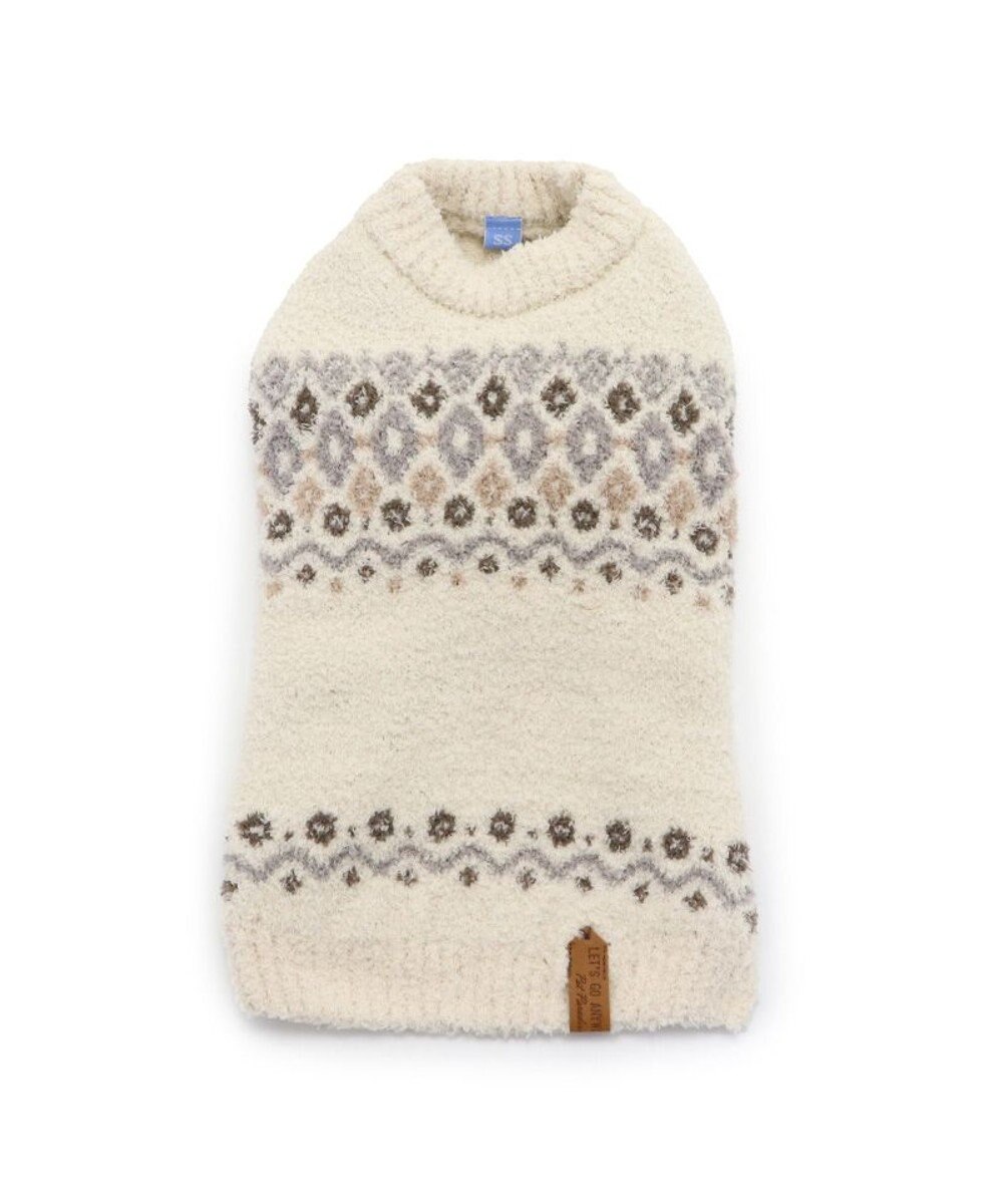 PET PARADISE ペットパラダイス ニット ノルディク柄  《ホワイト》 小型犬 