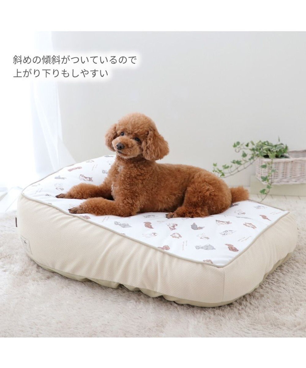 PET PARADISE ペットパラダイス makokoro 寝そべりベッド 《わんちゃん柄》 