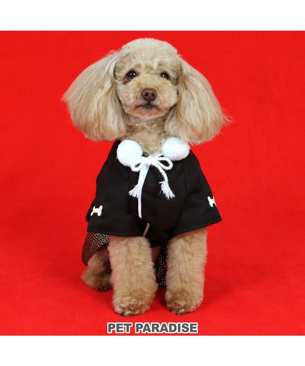 PET PARADISE 着物 犬 服 羽織袴 【小型犬】 黒
