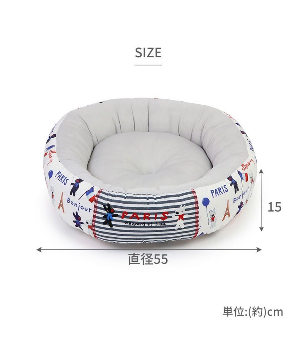 PET PARADISE リサとガスパール クールカドラー 丸型《パリ柄》 小型犬