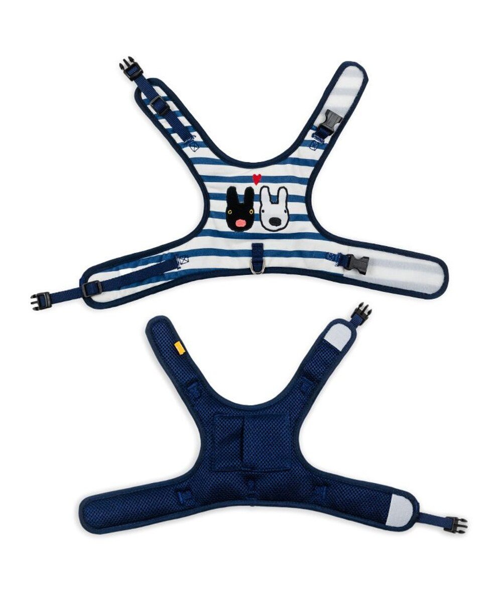 PET PARADISE リサとガスパール 保冷剤付 ベストハーネス 《ボーダー》 ＳＭ 中型犬 