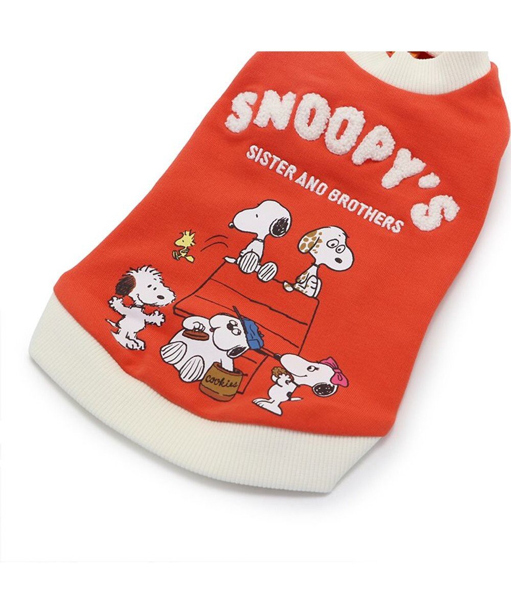 PET PARADISE スヌーピー 兄弟集合柄 トレーナー  赤【中型犬】  【大型犬】 