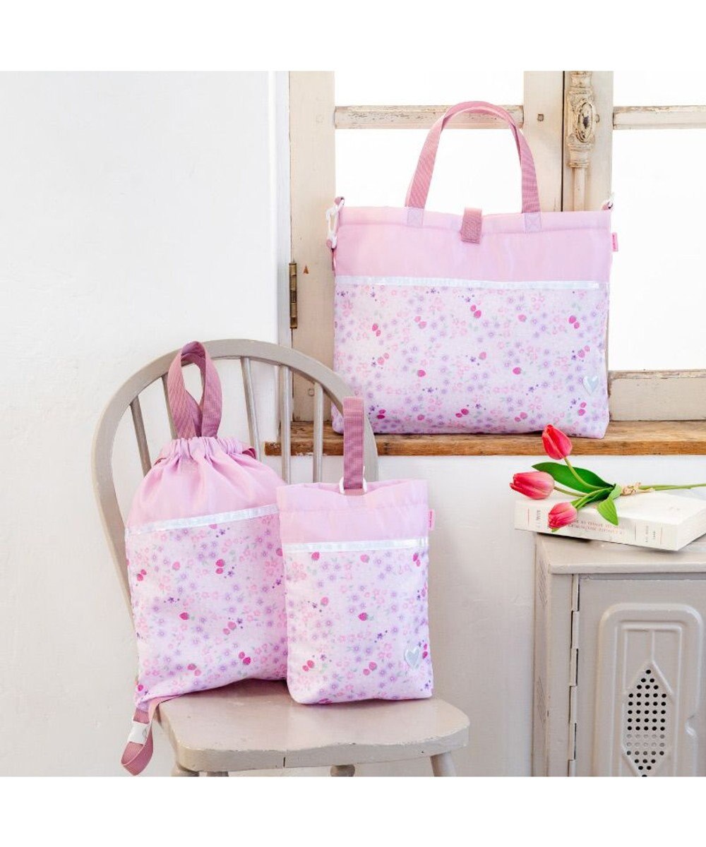 Mother garden マザーガーデン 野いちご レッスンバッグ 《小花いちご柄》 