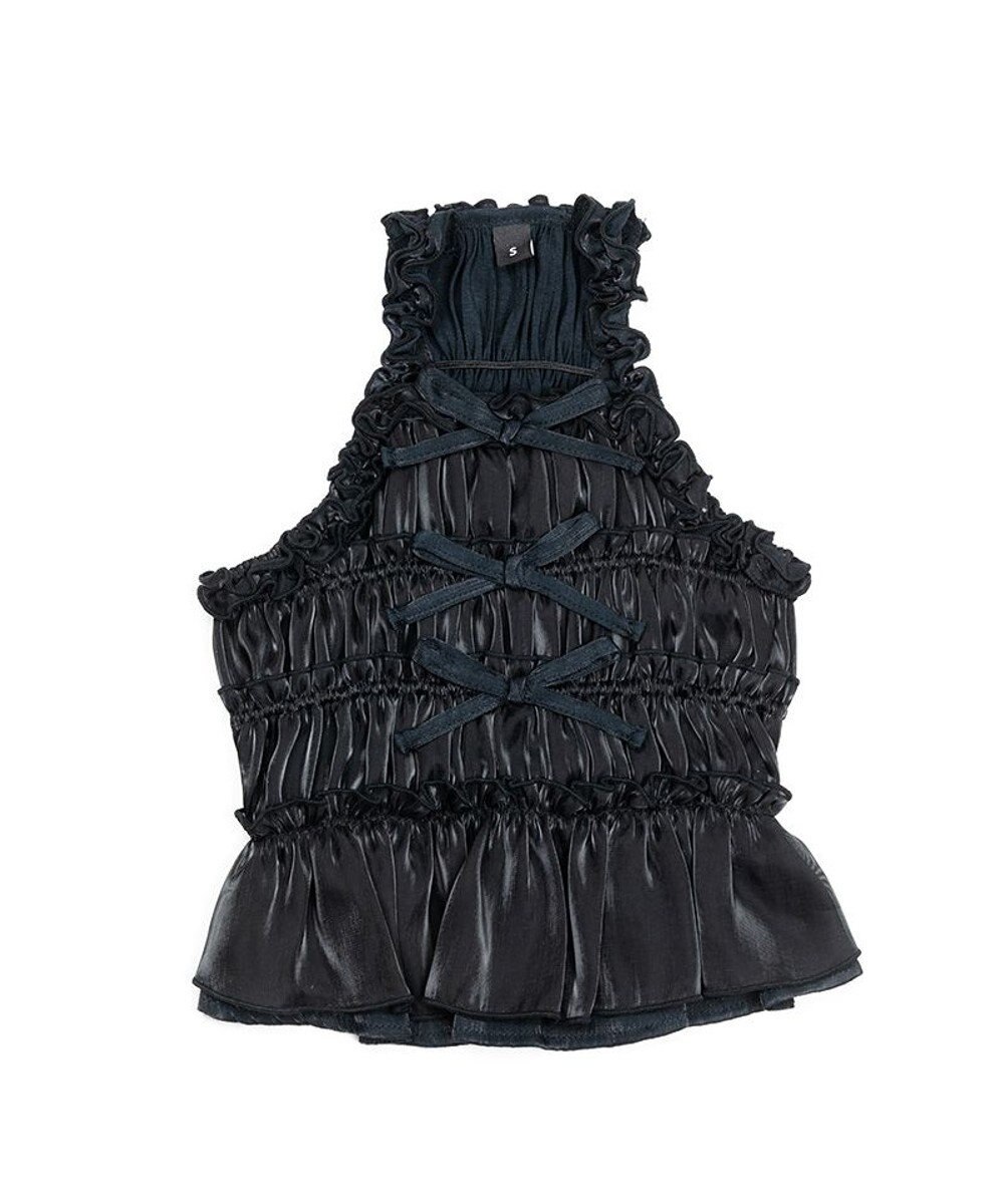 PET PARADISE cherircouture シャーリング キャミソール 《ブラック》 小型犬 