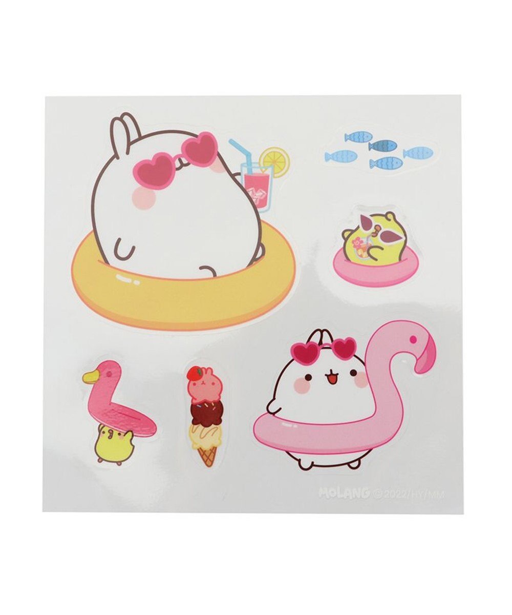 Mother garden マザーガーデン MOLANG モラン 防水・UV加工 どこでもステッカー 《4種 ネットショップセット 》 