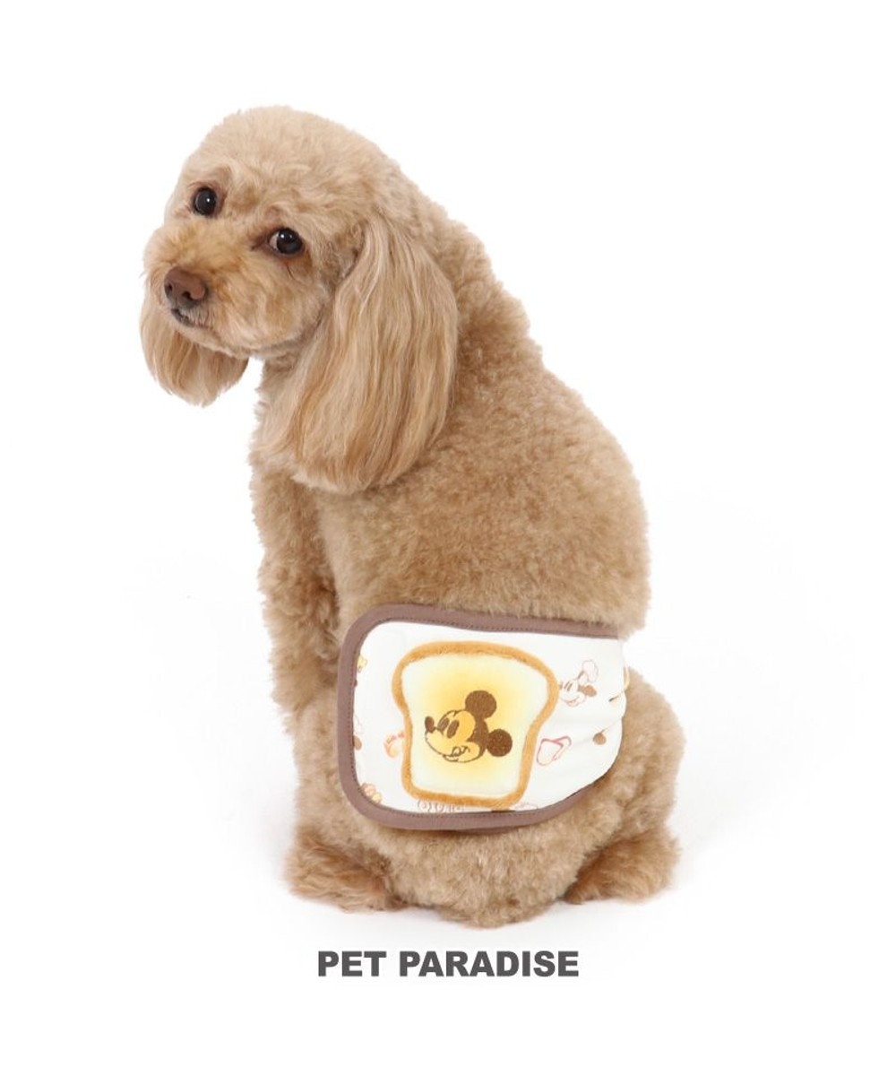 PET PARADISE 犬 服 マナーベルト ディズニー ミッキーマウス 【小型犬】 パン柄 白~オフホワイト