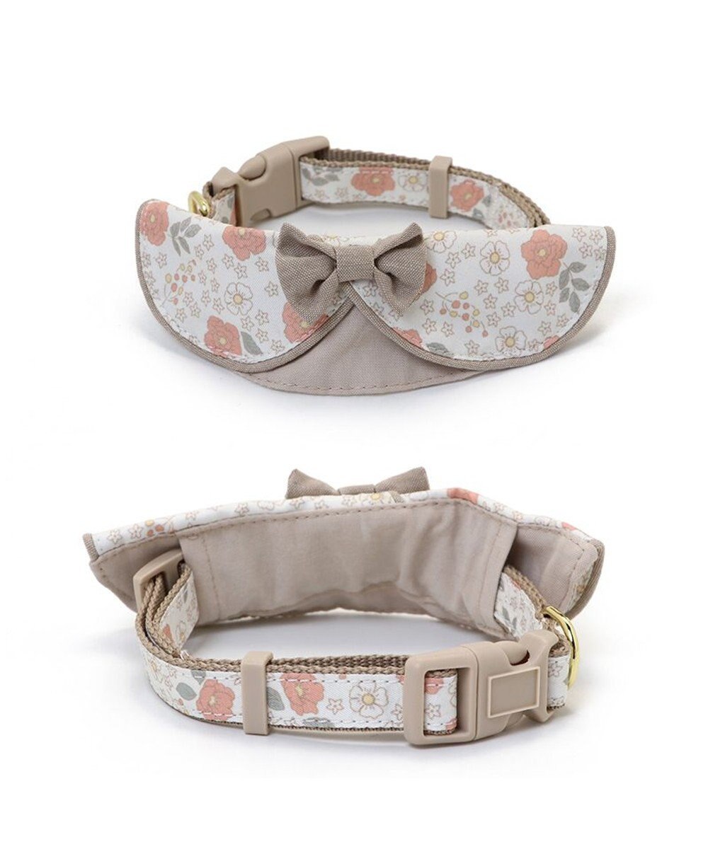 PET PARADISE 花柄 襟付首輪 おしゃれ 【S】 小型犬