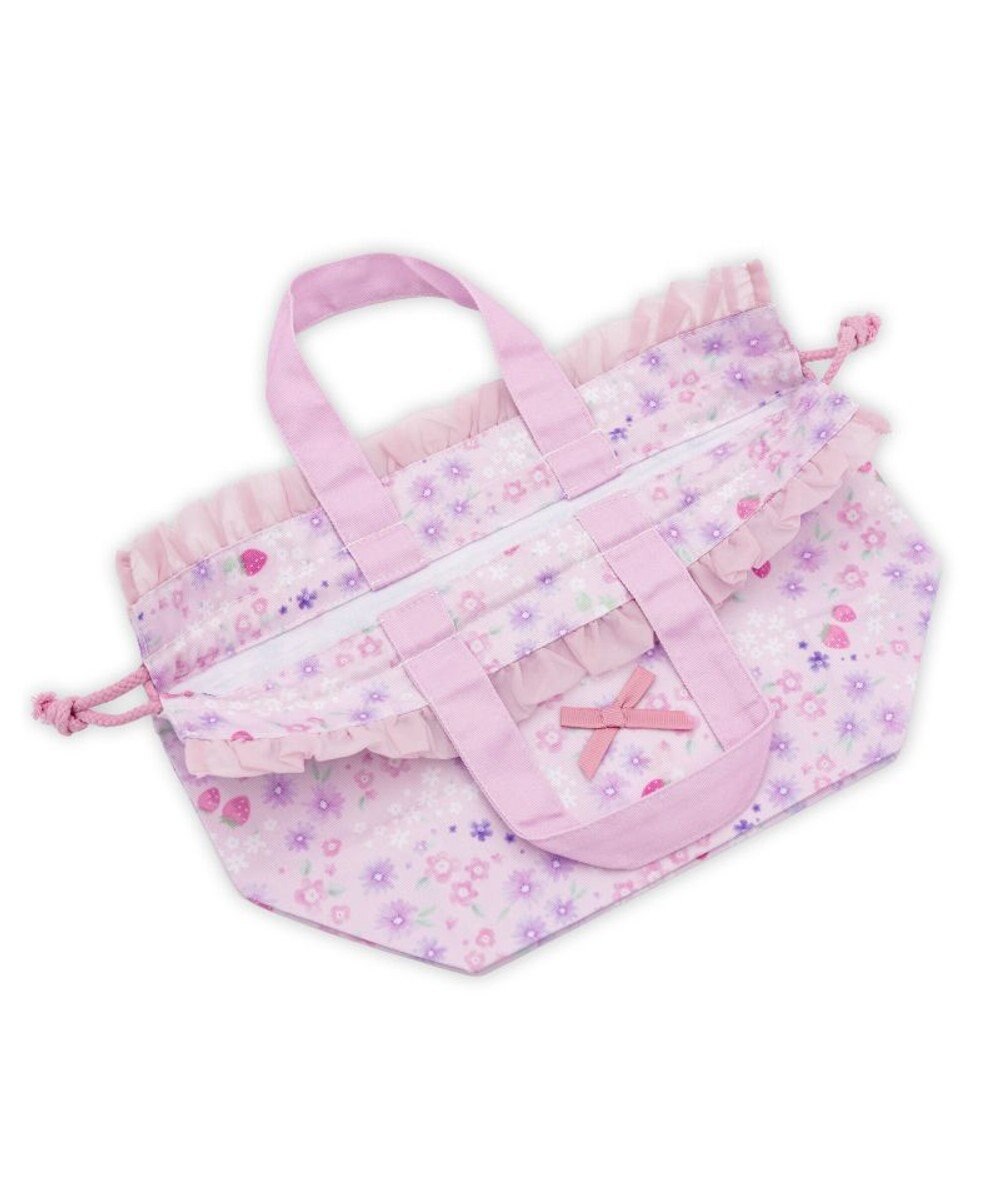 Mother garden マザーガーデン 野いちご ランチ巾着 《小花いちご柄》 