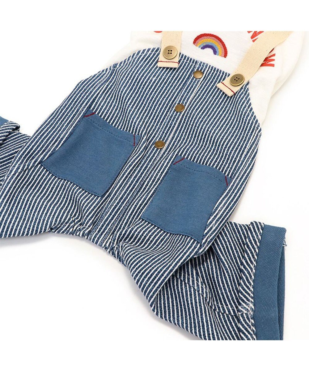 PET PARADISE ペットパラダイス パンツつなぎ 《ヒッコリー風》 小型犬 