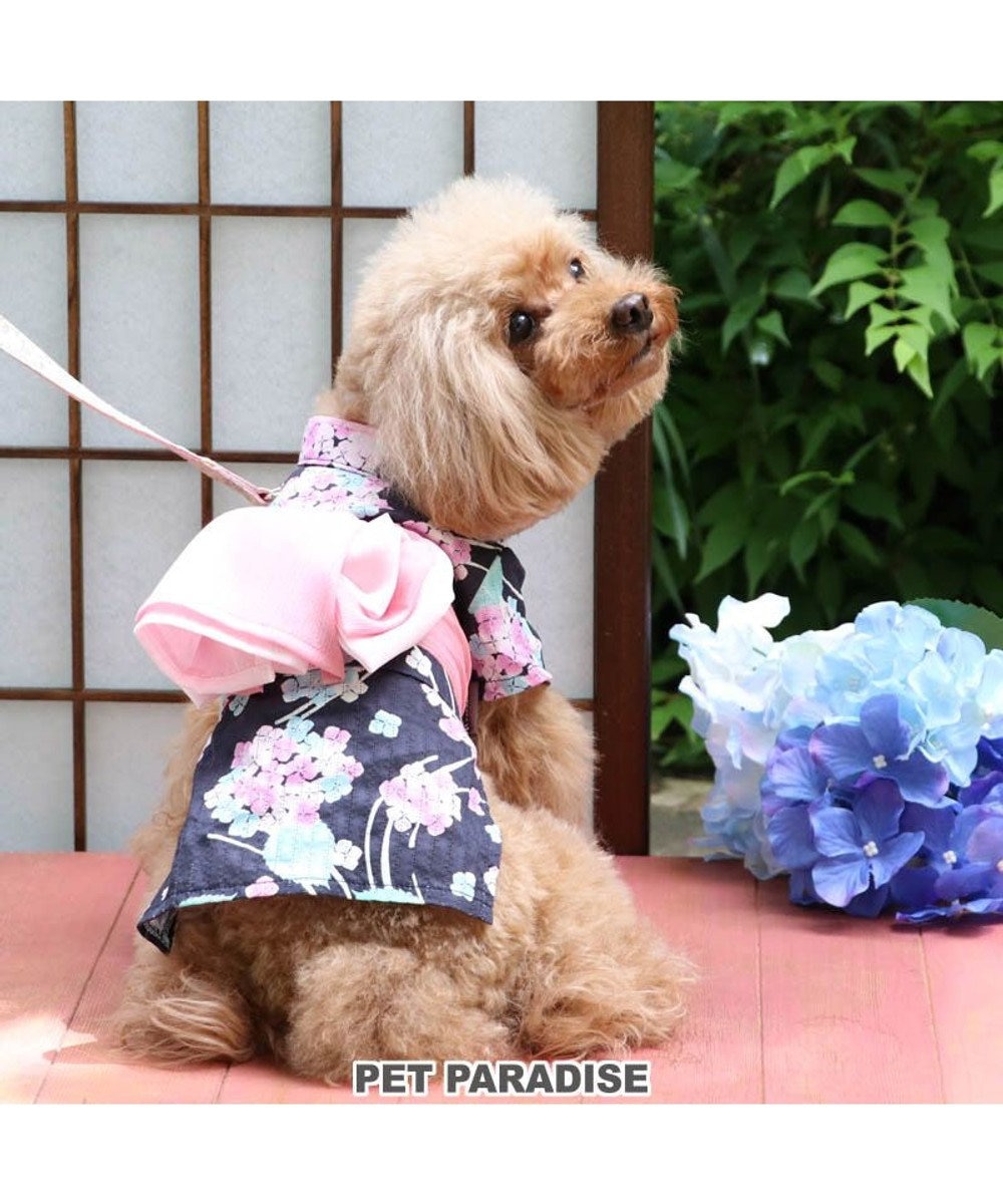 PET PARADISE 犬 服 浴衣 【小型犬】 紫陽花柄 桃 ピンク（淡）
