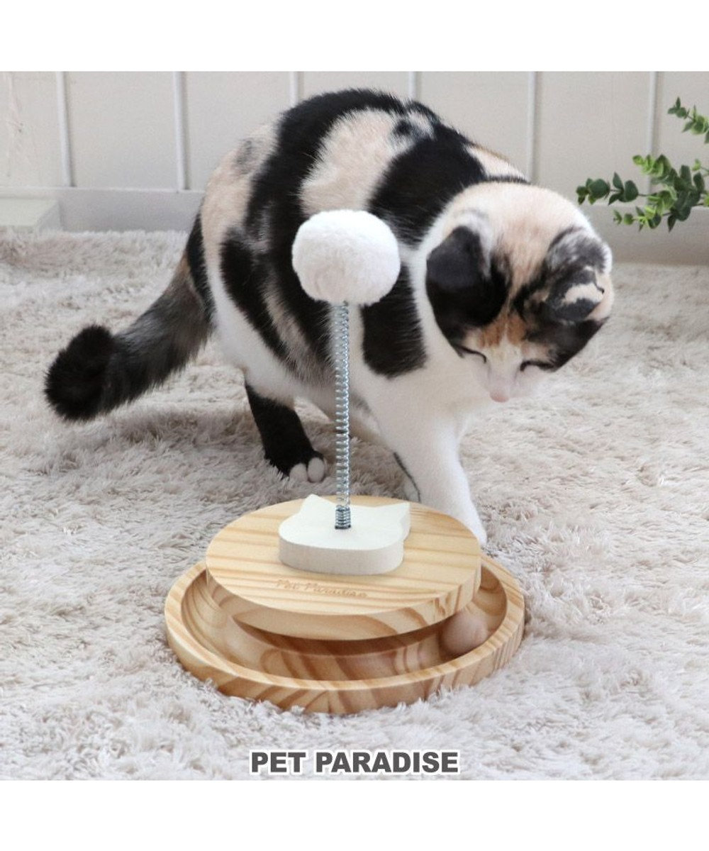 PET PARADISE 猫 木製 コロコロ トイ 茶系