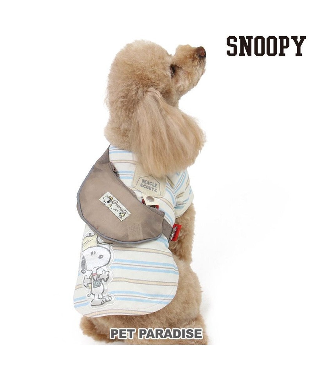PET PARADISE スヌーピー お揃いTシャツ マルチボーダー《ホワイト》 小型犬 ホワイト