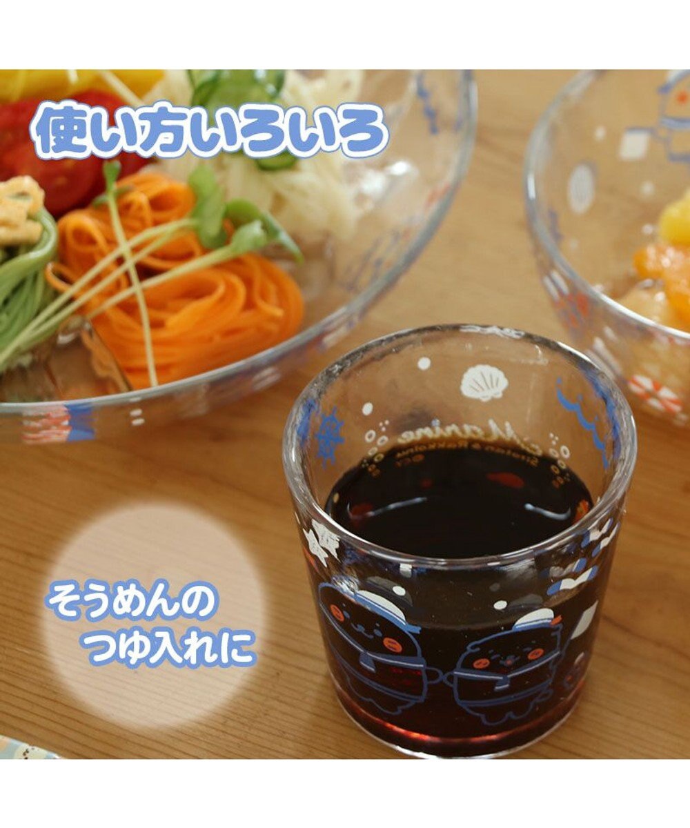 Mother garden しろたん ガラスカップ 《マリン柄》径7.8cm 