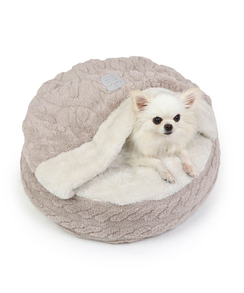 PET PARADISE ペットパラダイス  遠赤外線  寝袋 丸型《アラン柄》 50cm 