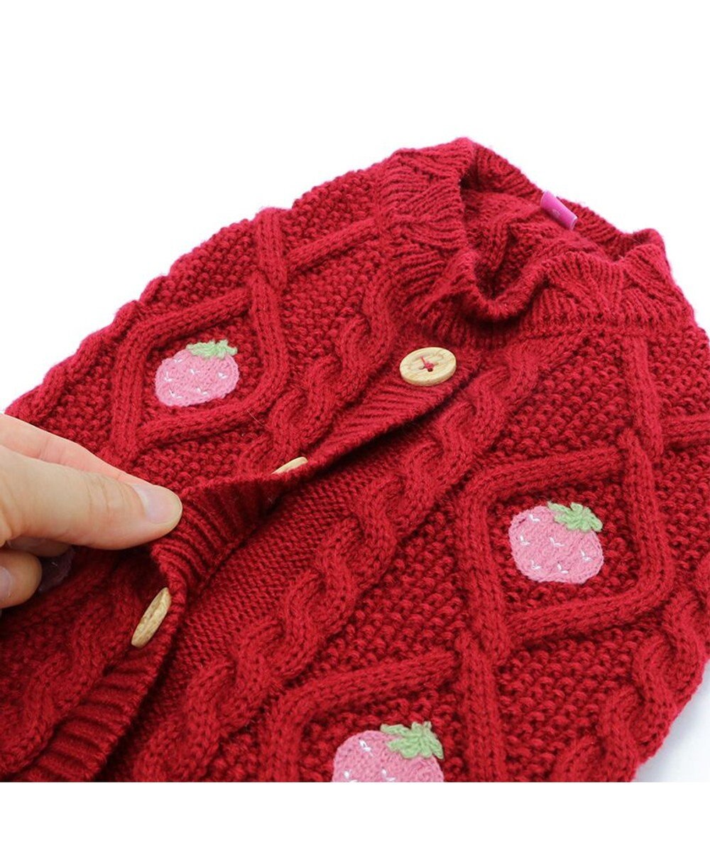 PET PARADISE ペットパラダイス アランニット 苺柄 《レッド》 小型犬 