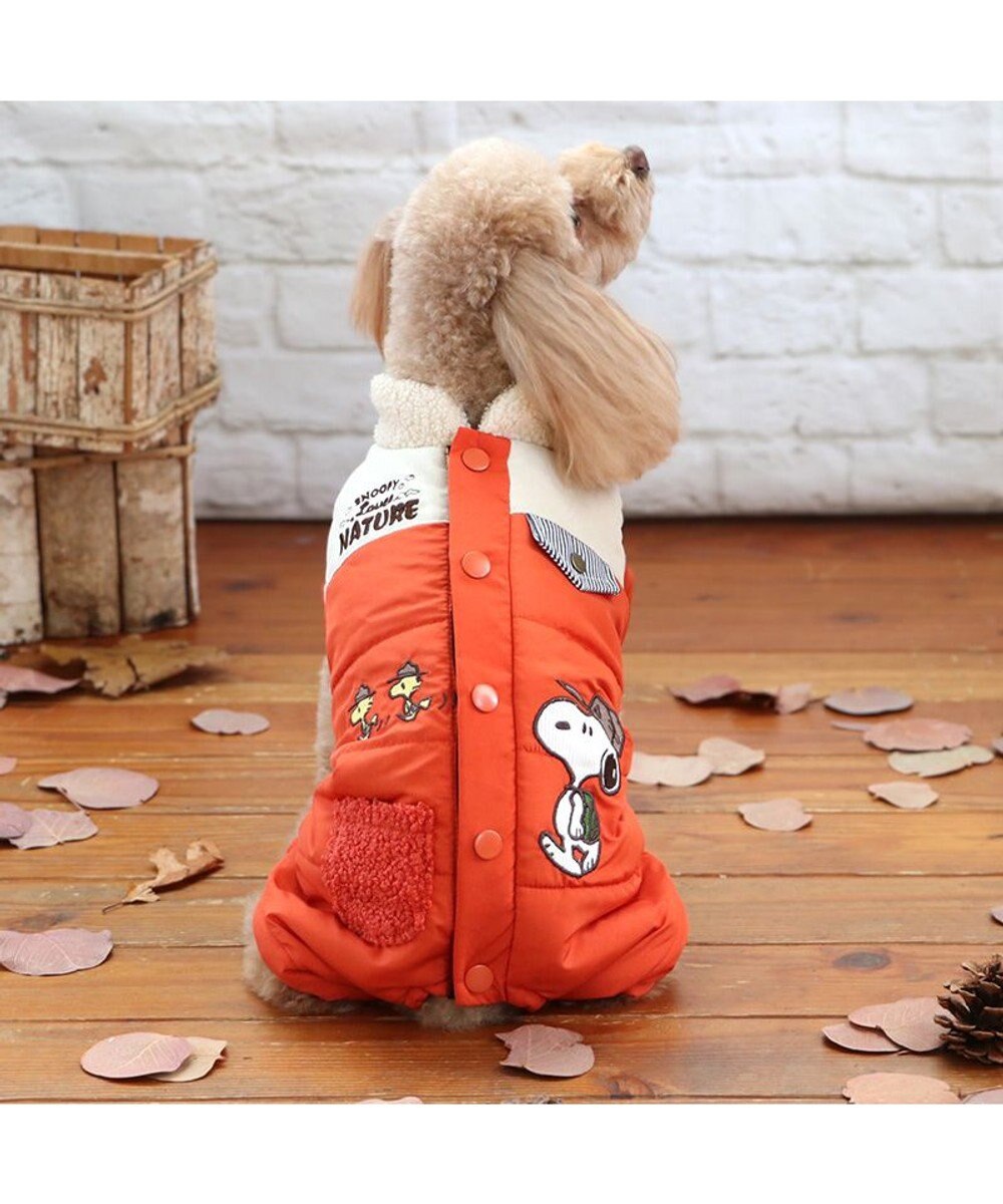 PET PARADISE スヌーピー 遠赤外線 綿入れつなぎ 小型犬 