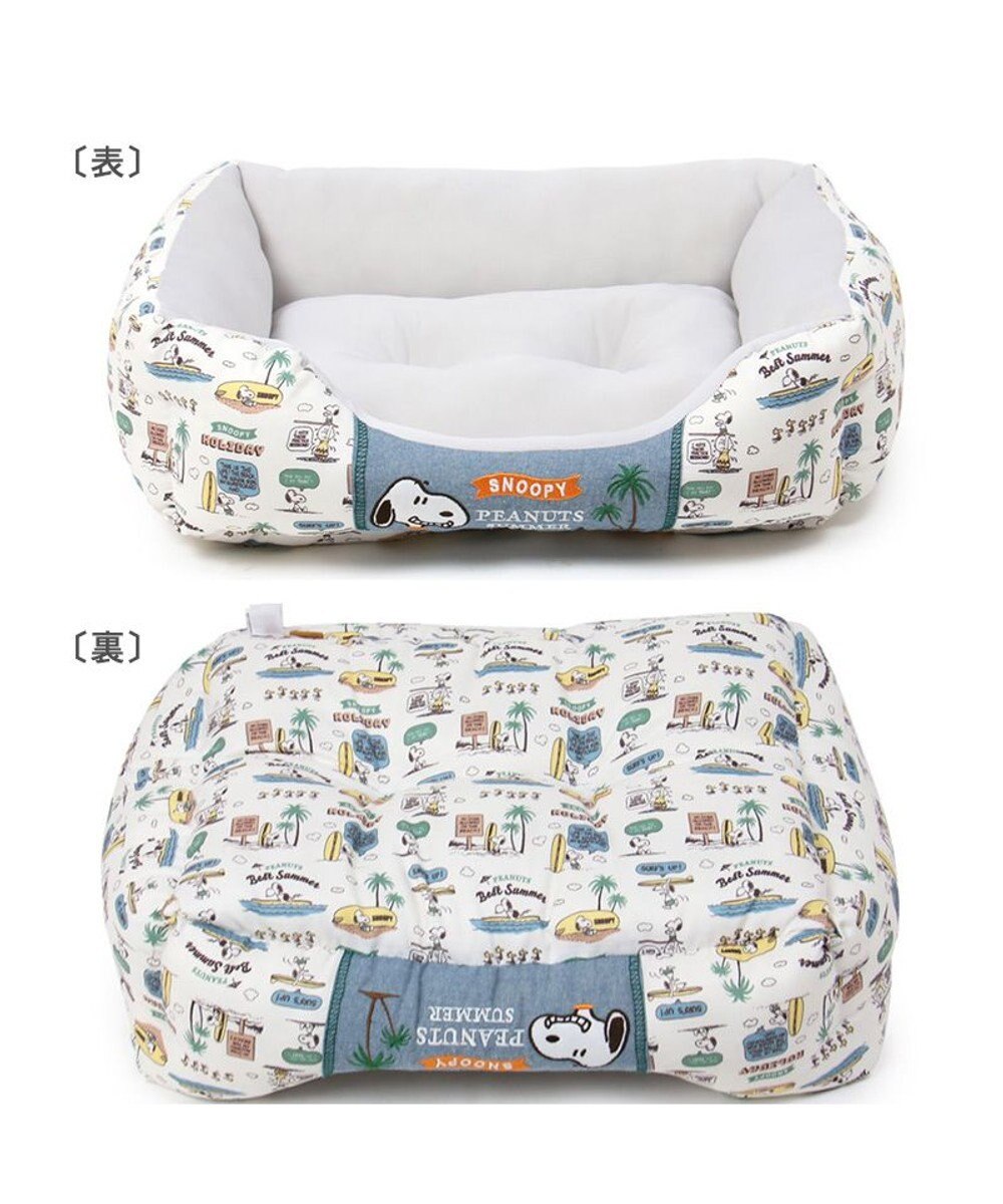 PET PARADISE スヌーピー  サーフ柄 クール カドラーベッド（57×45cm） 