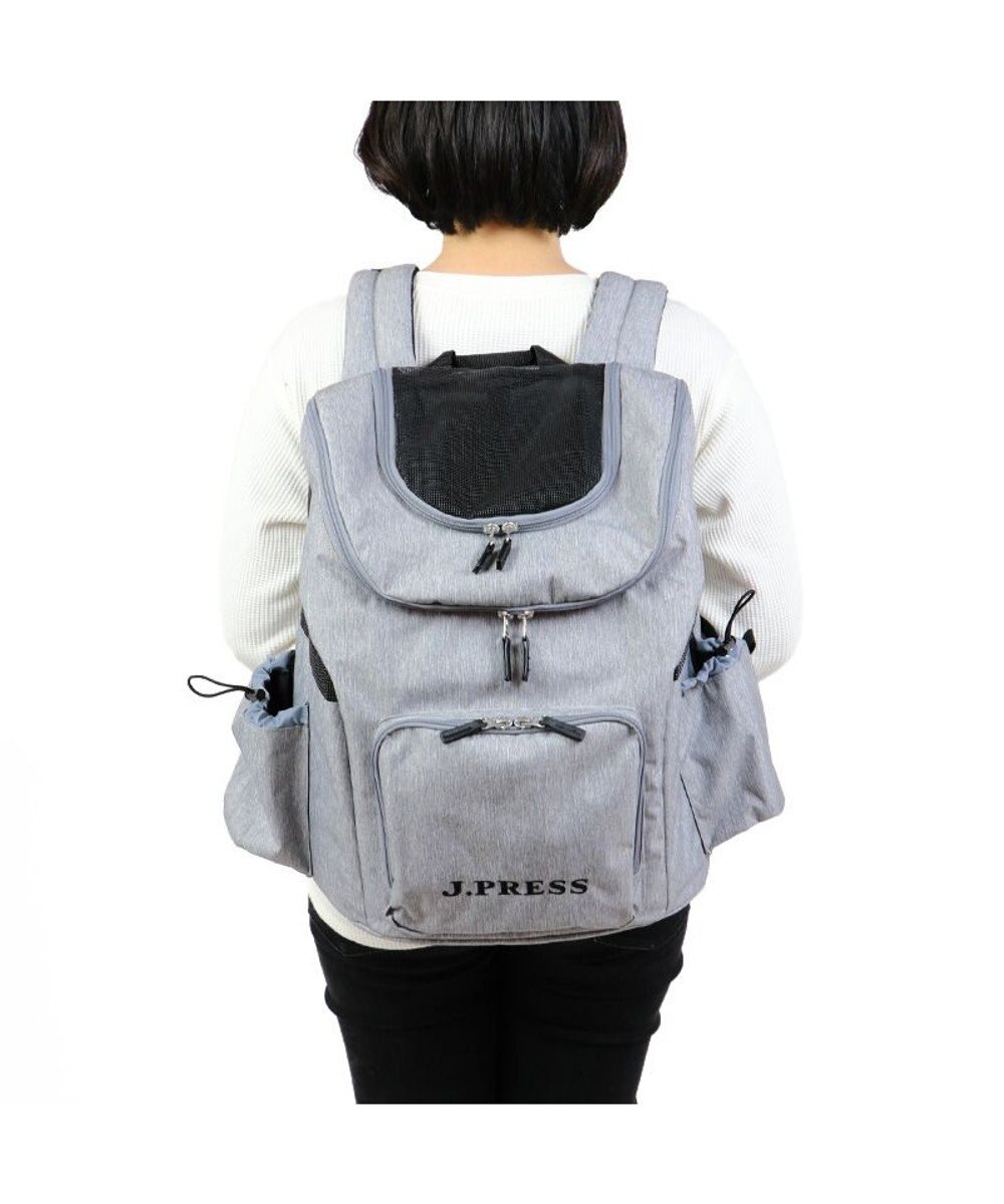 PET PARADISE J.PRESS マルチリュック グレー （M ）L ハグ＆キャリー 小型犬 