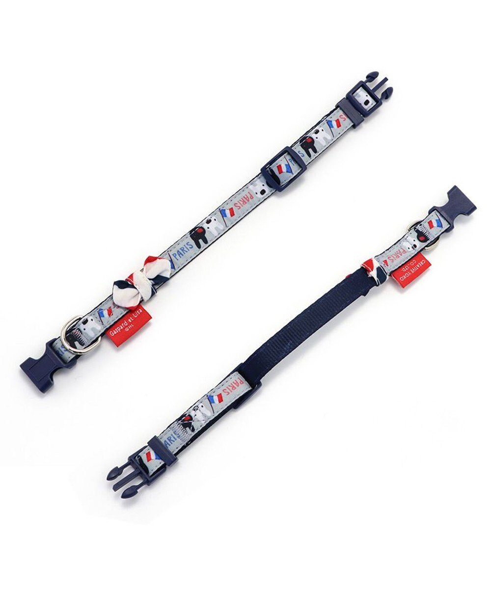 PET PARADISE リサとガスパール リボン付き首輪 《パリ柄》 ３Ｓ 小型犬 