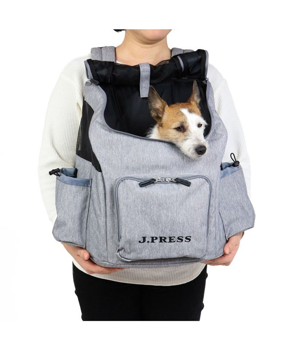 PET PARADISE J.PRESS マルチリュック グレー （M ）L ハグ＆キャリー 小型犬 