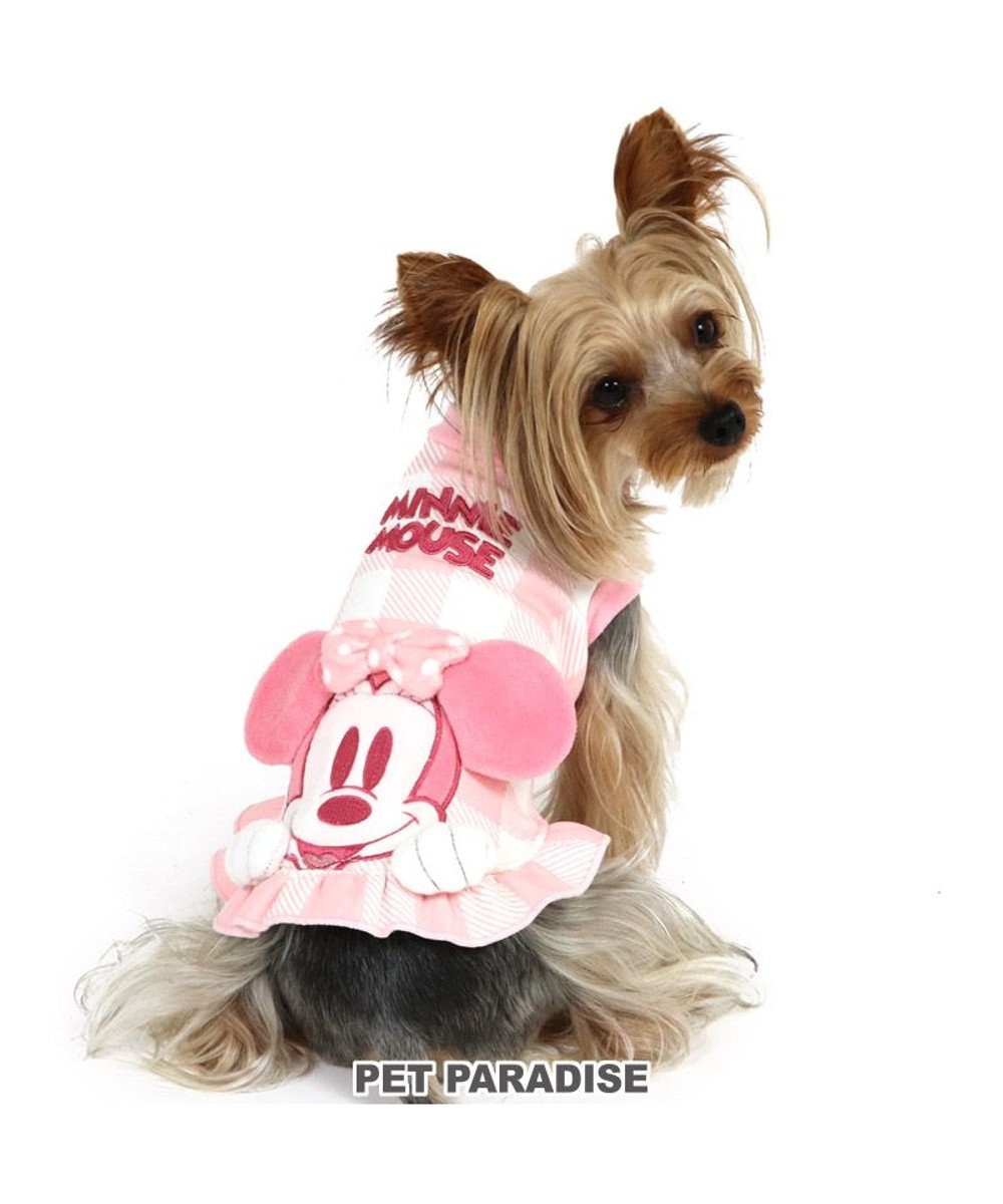 PET PARADISE 犬 服 ディズニー ミニーマウス トレーナー 【小型犬】 顔UP ピンク（淡）
