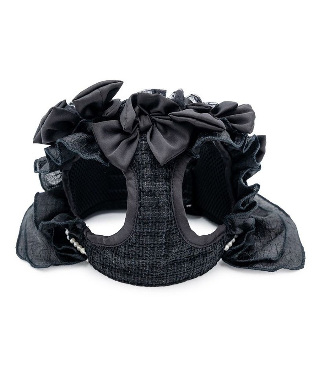 PET PARADISE cherircouture ツイード ベストハーネス 《ブラック》 Ｓ 