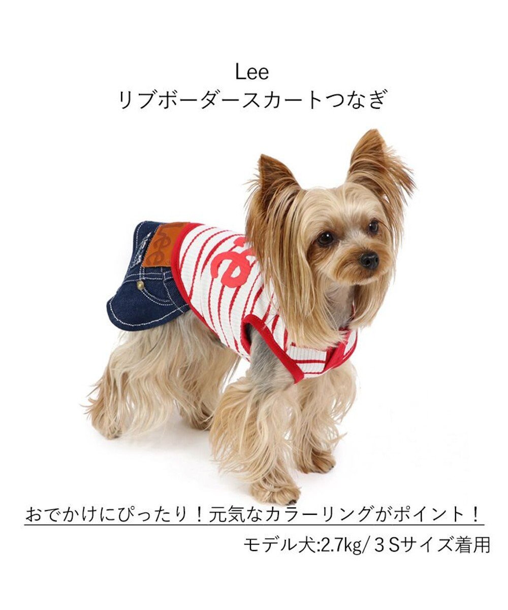 犬の服 犬 Lee スカート つなぎ 【小型犬】 リブ ボーダー / PET