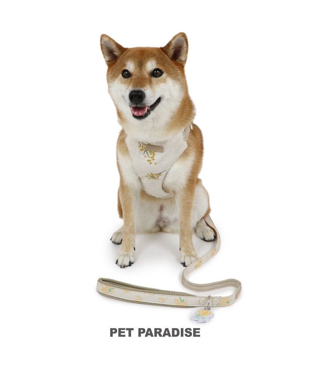 PET PARADISE ペットパラダイス スリム ハーネス＆リード 《ミモザ柄》 SM 中型犬 ミモザ柄