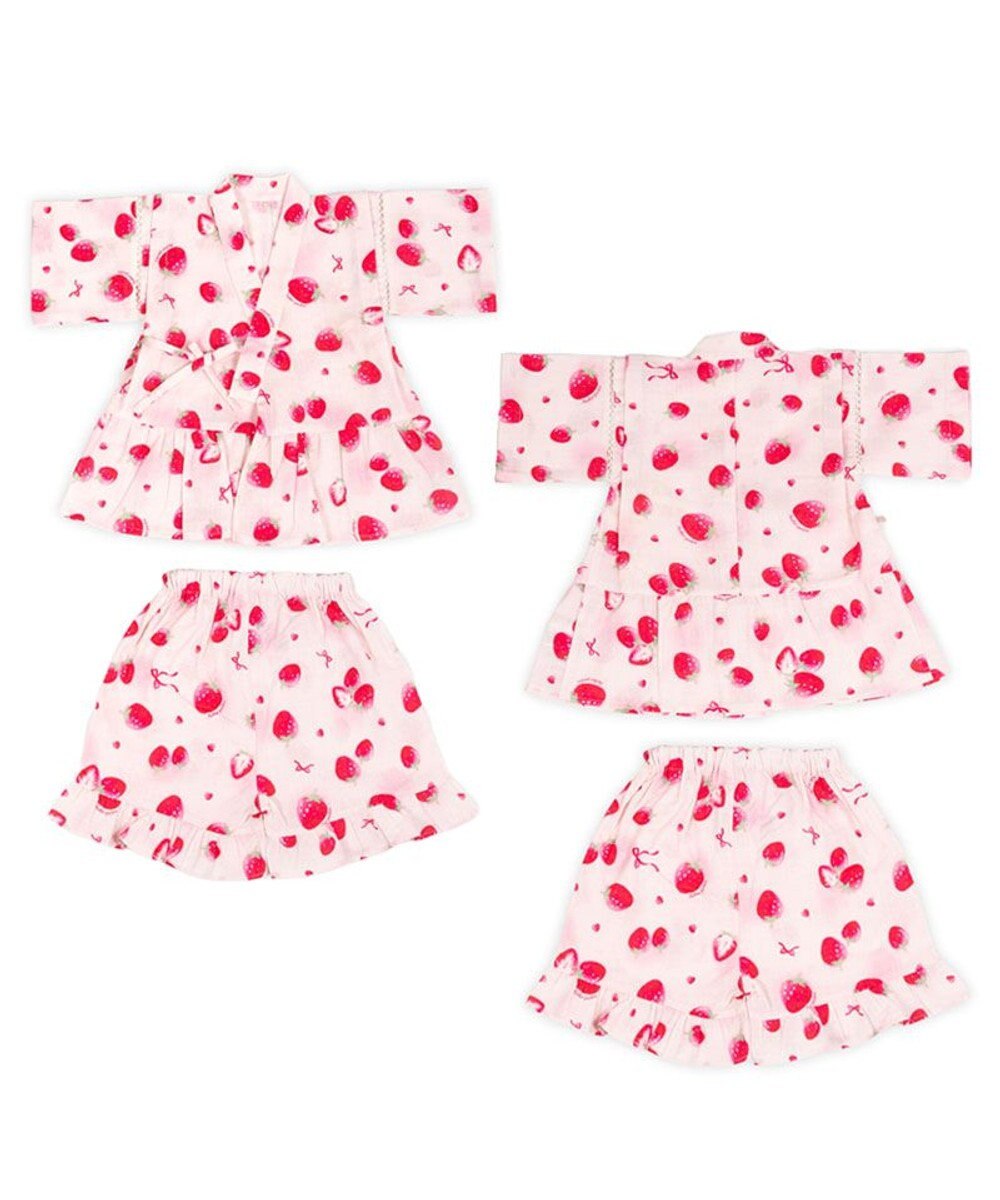 Mother garden 2025 マザーガーデン  野いちご 甚平  《水彩柄》 95～100cm 